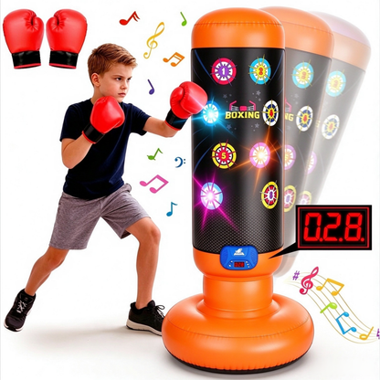 Interactive Kids Punching Bag with Music, Lights & Scoring Games