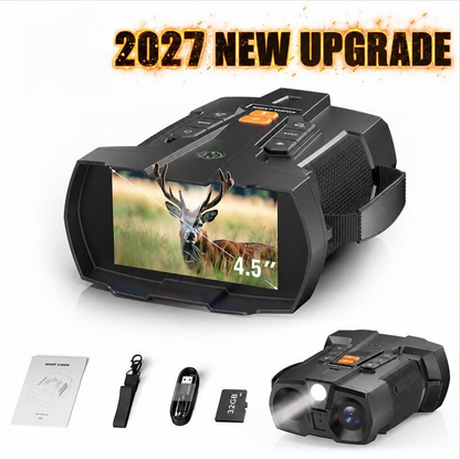 4.5" HD Infrared Night Vision Binoculars | 10X Zoom, 32GB Card, Hunting & Camping Gift for Him