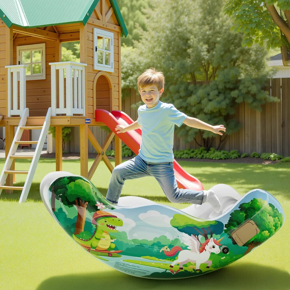 Kids Inflatable Rocking Chair – Cozy Cloud Chair for Reading, Relaxing & Play (Ages 3-8)