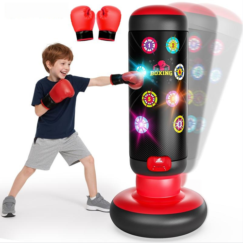 Interactive Kids Punching Bag with Music, Lights & Scoring Games