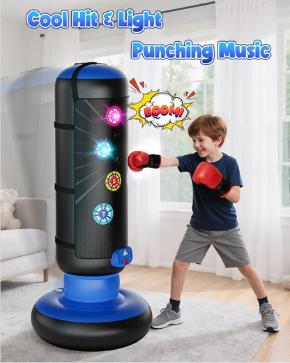 Interactive Kids Punching Bag with Music, Lights & Scoring Games