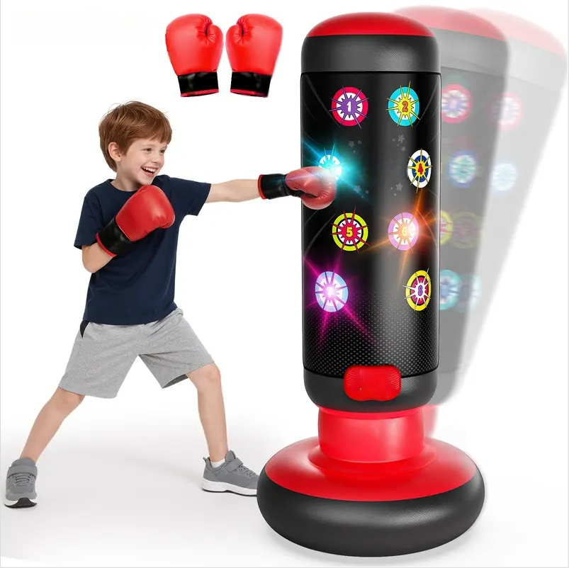 Interactive Kids Punching Bag with Music, Lights & Scoring Games