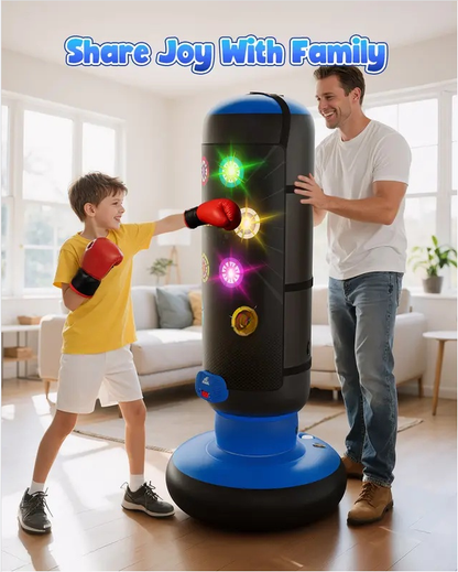 Interactive Kids Punching Bag with Music, Lights & Scoring Games