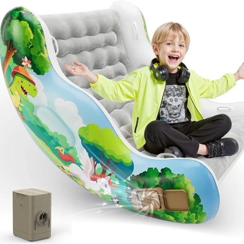 Kids Inflatable Rocking Chair – Cozy Cloud Chair for Reading, Relaxing & Play (Ages 3-8)
