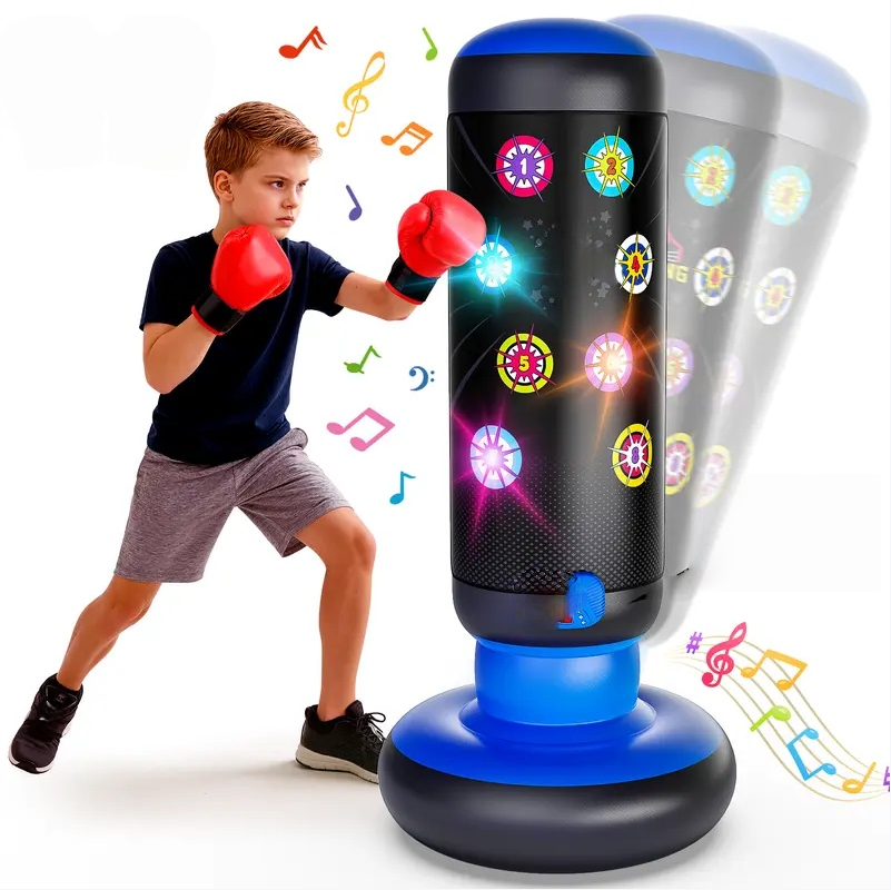 Interactive Kids Punching Bag with Music, Lights & Scoring Games
