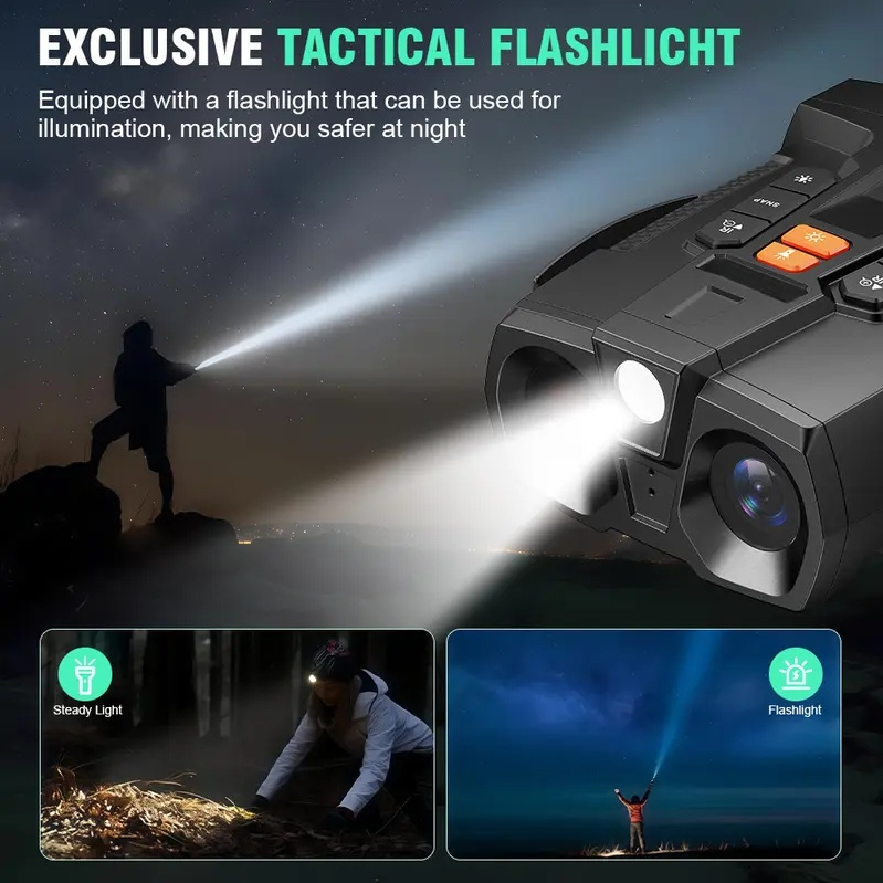 4.5" HD Infrared Night Vision Binoculars | 10X Zoom, 32GB Card, Hunting & Camping Gift for Him