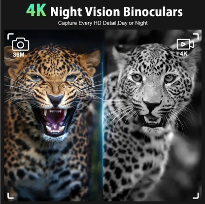 4.5" HD Infrared Night Vision Binoculars | 10X Zoom, 32GB Card, Hunting & Camping Gift for Him